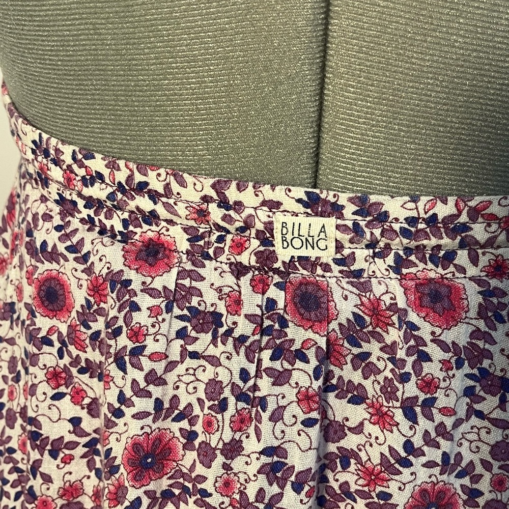 Billabong Floral Dress with Pink and Purple Accents - Picture 4 of 5
